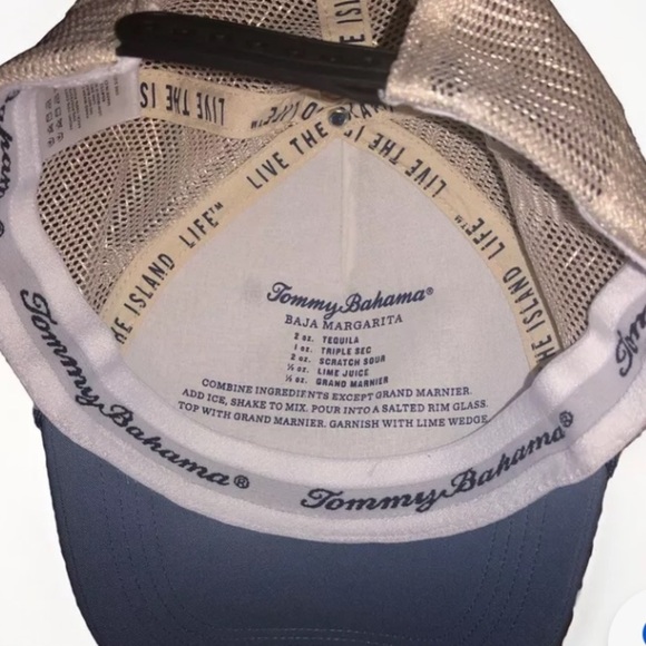 NEW - Tommy Bahama BLUE Mesh Rope Hat - Adjustable - Trucker- Fishing - Golf - Picture 5 of 5